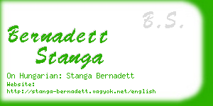 bernadett stanga business card